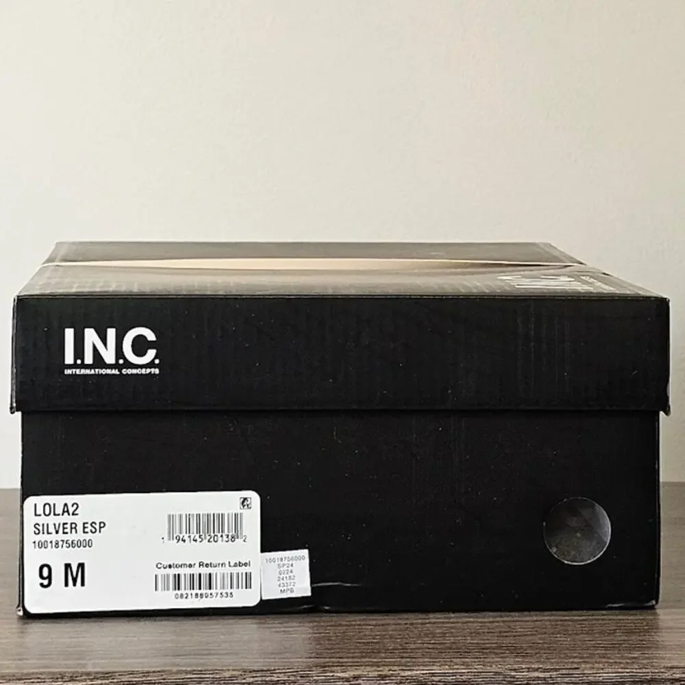 NIB INC International Concepts Lola Silver Rhinestone Espadrille Sneakers 9